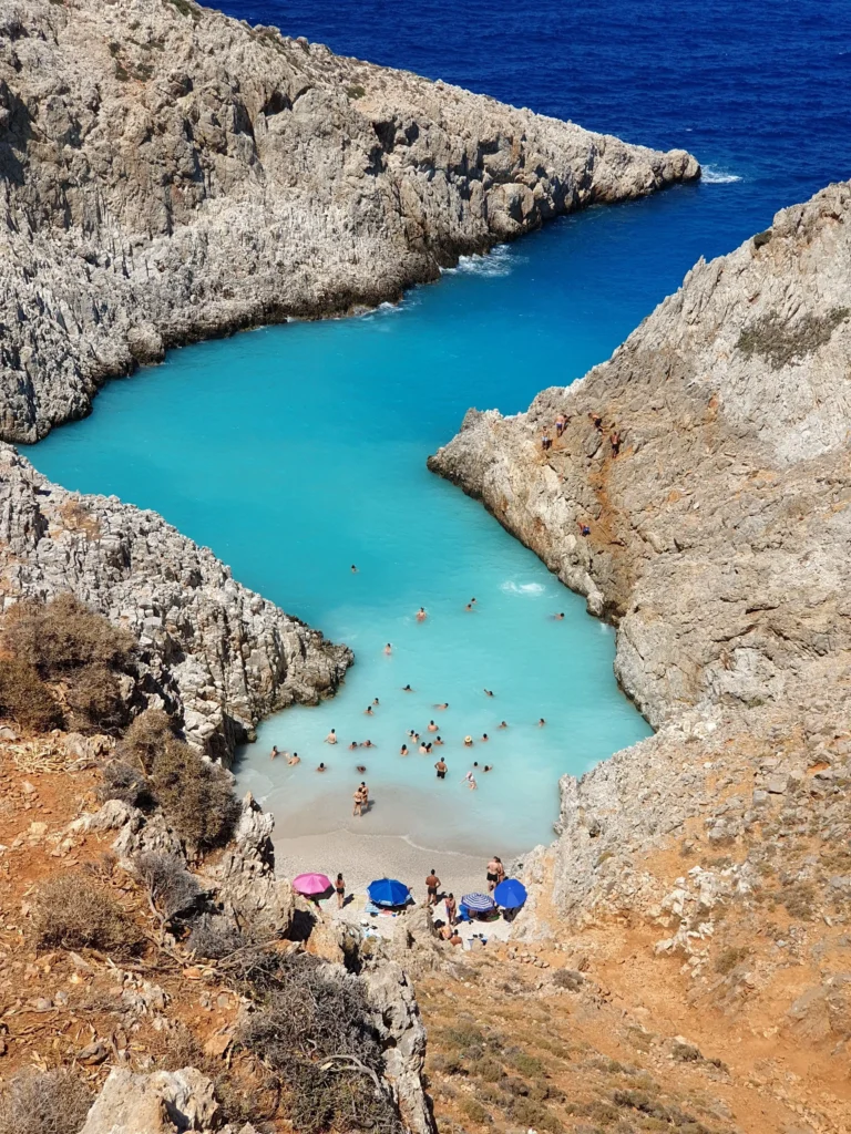 pexels photo 7408571 7408571 Seitan Limania cove in Crete with turquoise water and rocky cliffs